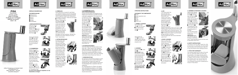 Page 1 de la notice Manuel utilisateur AdHoc Pisa CG01