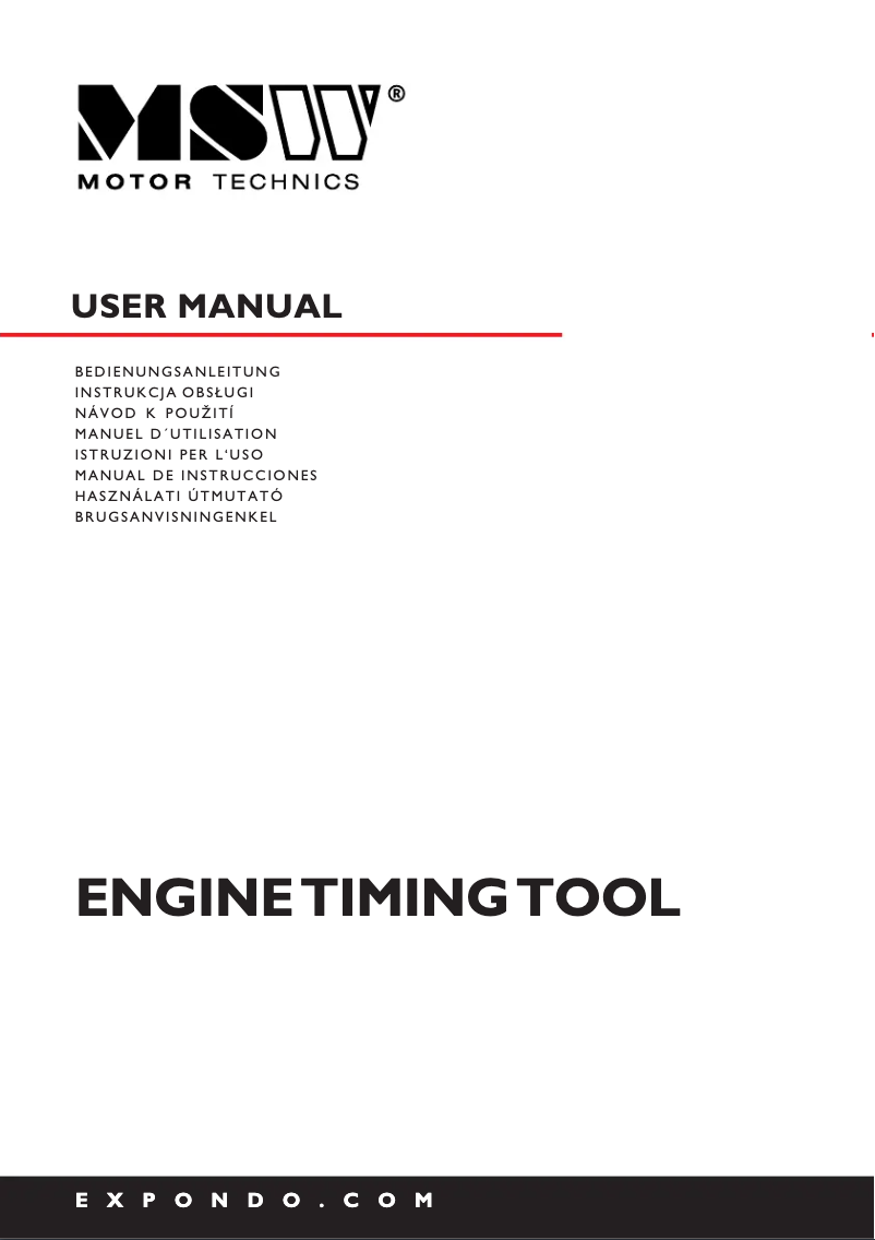 Page n°1 - Manuel utilisateur MSW MSW-ETT-22