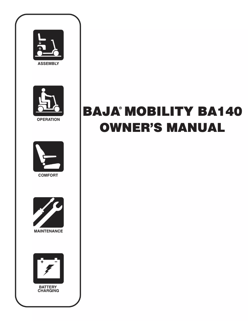 Page n°1 - Manuel utilisateur Baja Mobility Bandit