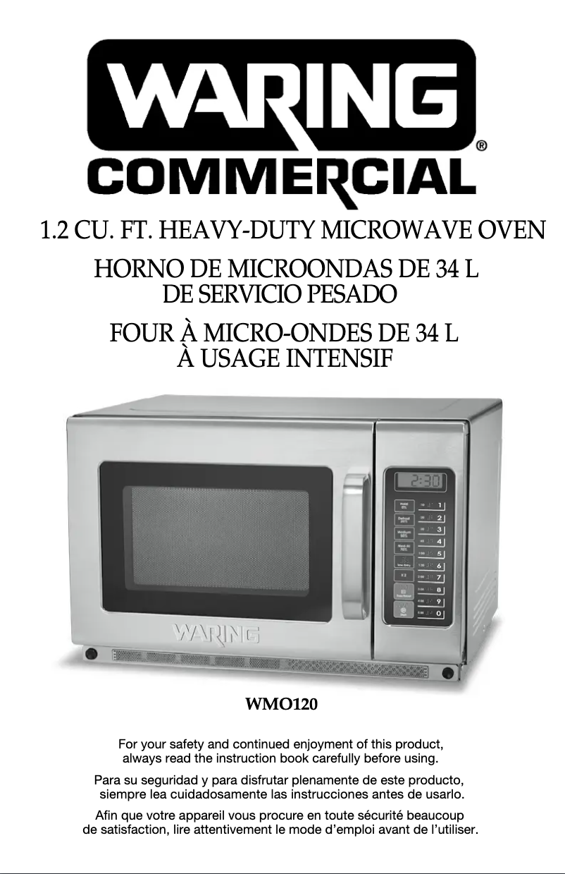 Page n°1 - Instructions / montage Waring Commercial WMO120