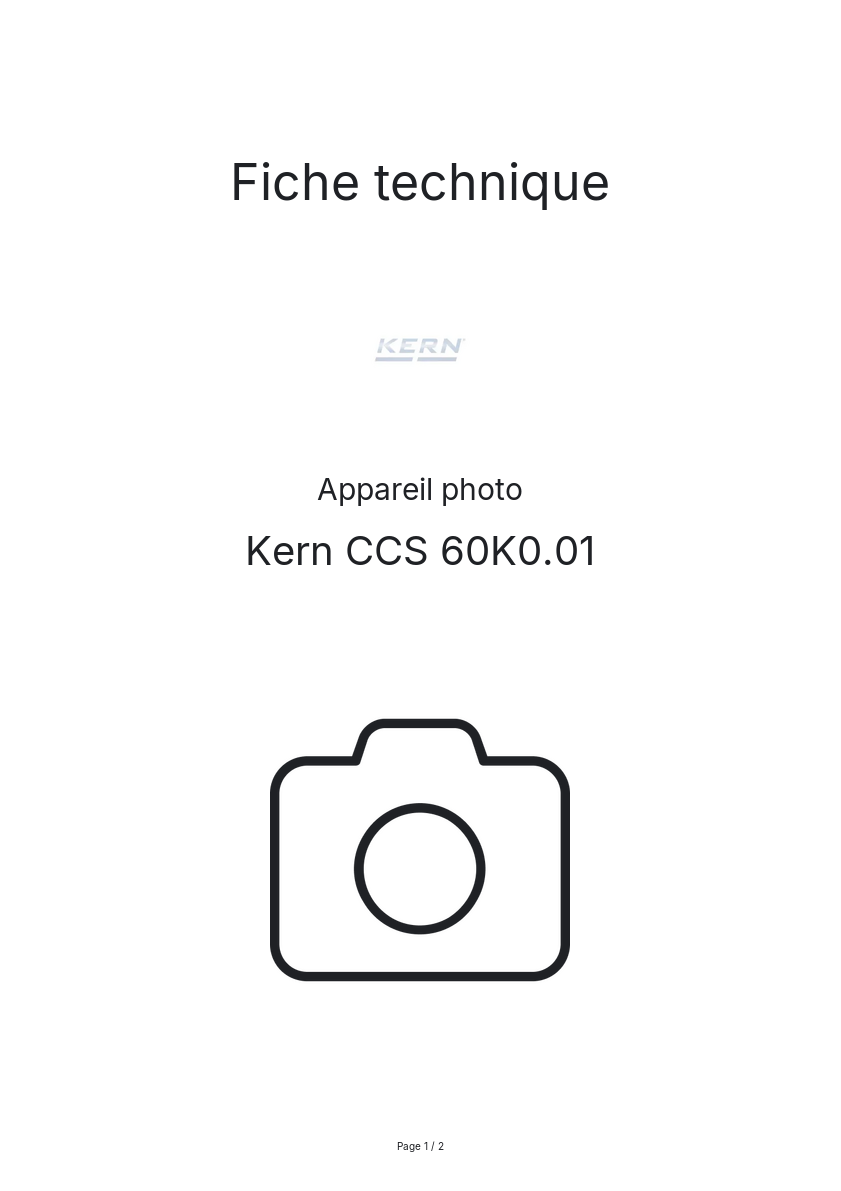 Image de la première page du manuel de l'appareil CCS 60K0.01