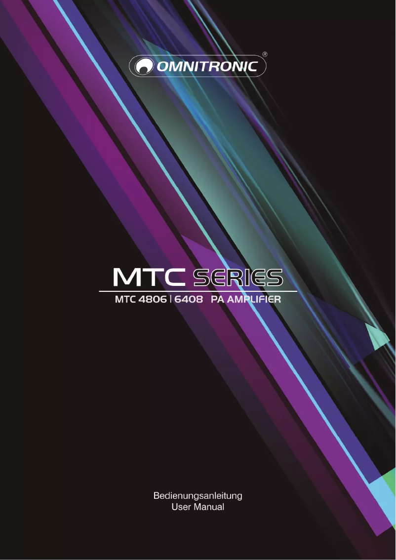 Page n°1 - Manuel utilisateur Omnitronic MTC-6408