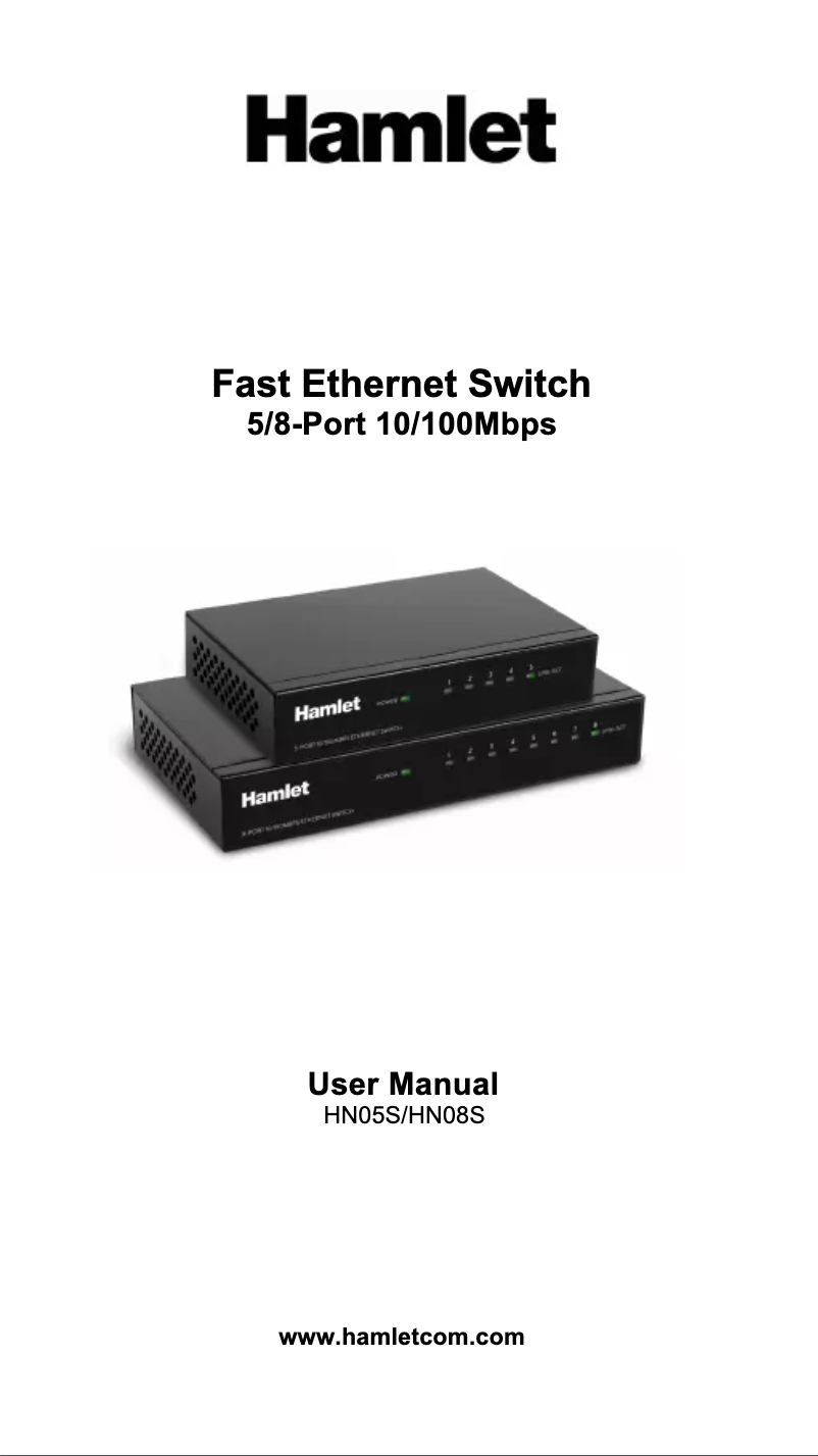 Image de la première page du manuel de l'appareil HN08S