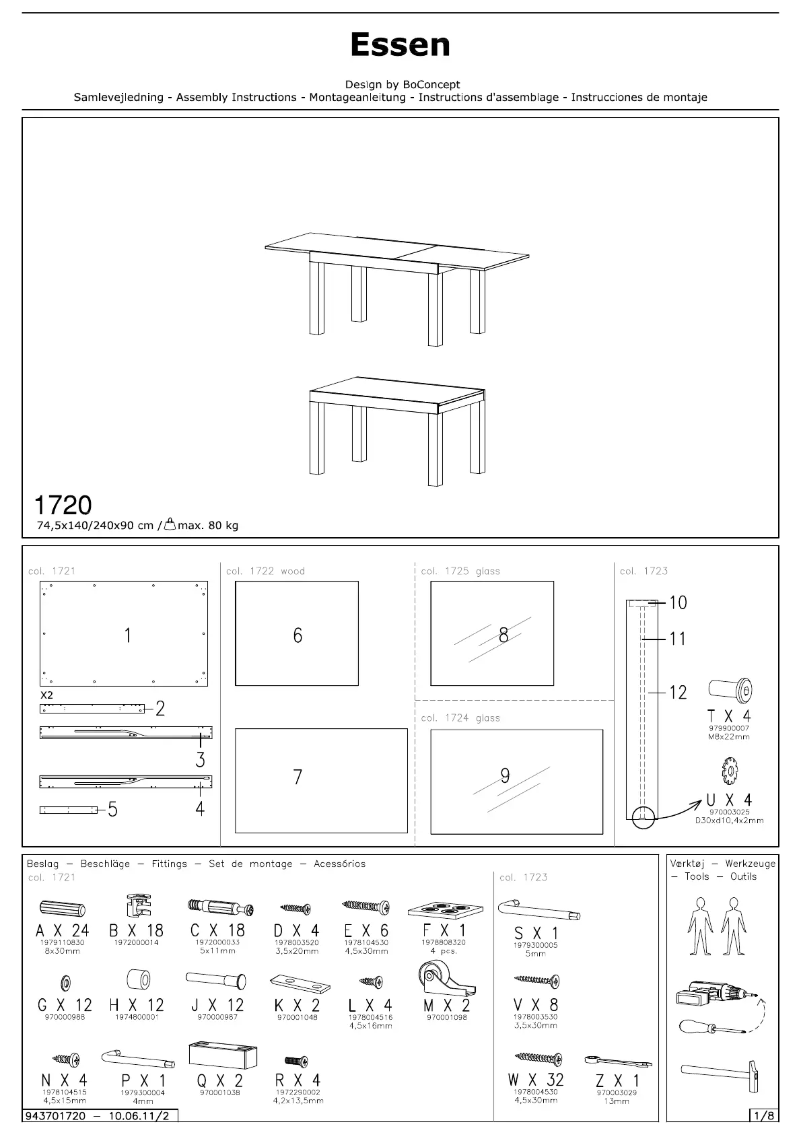 Image de la première page du manuel de l'appareil Essen