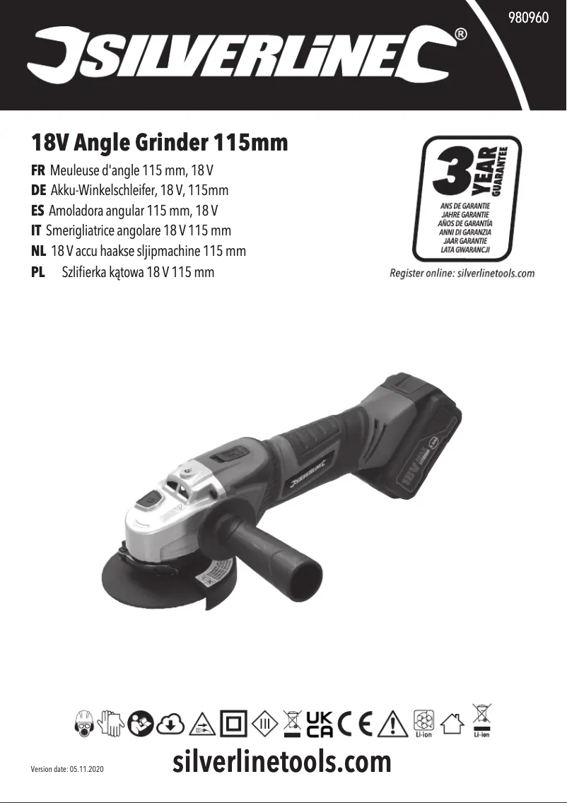 Page 1 de la notice Manuel utilisateur Silverline 980960