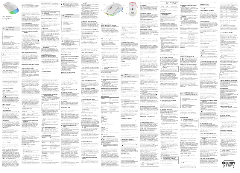 Page 1 de la notice Manuel utilisateur Cherry M50 Wireless