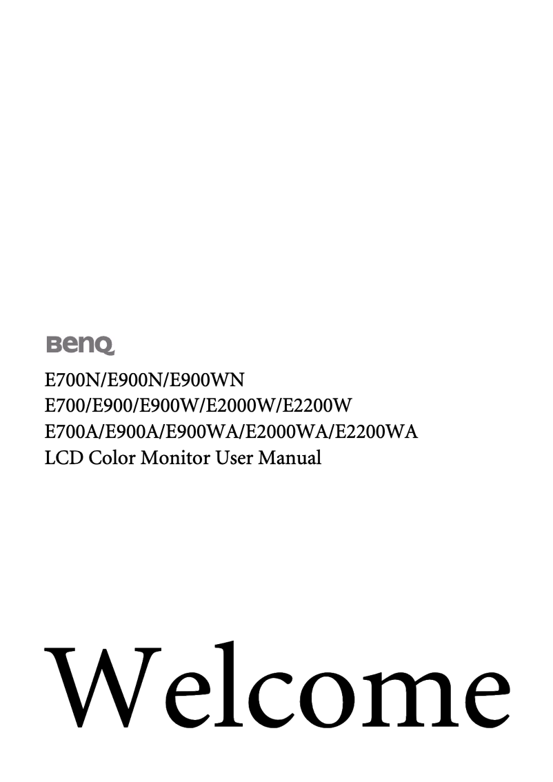 Page 1 de la notice Manuel utilisateur BenQ E700N