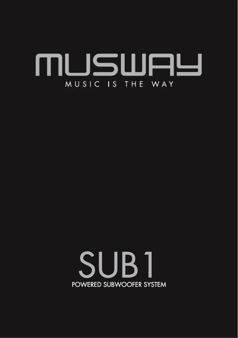 Page n°1 - Manuel utilisateur Musway SUB1