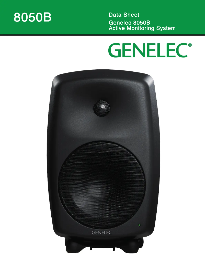 Page n°1 - Fiche technique Genelec 8050B