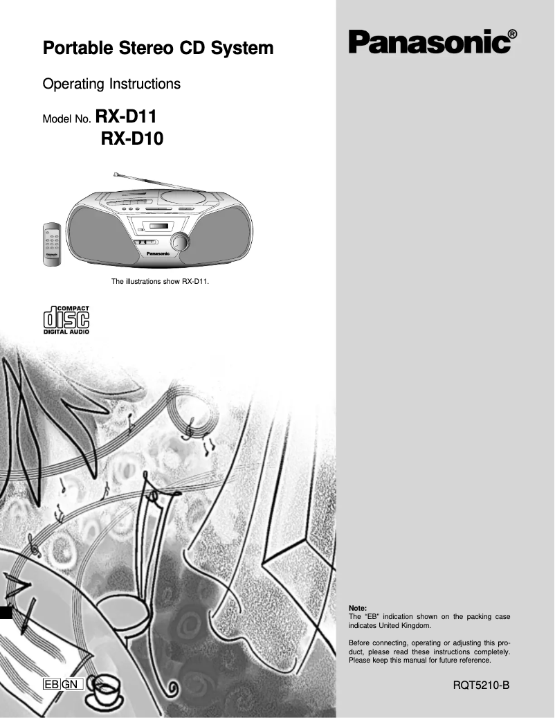 Page n°1 - Manuel utilisateur Panasonic RX-D11