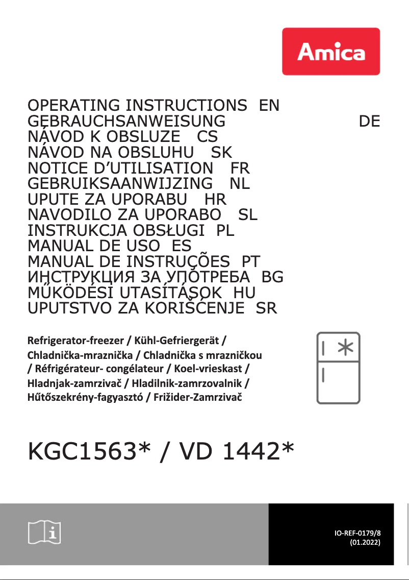 Page n°1 - Manuel utilisateur Amica KGC 15632 T