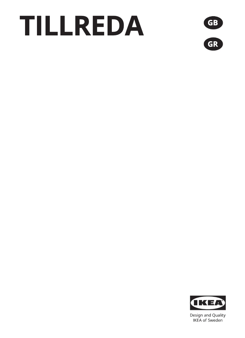 Page 1 de la notice Manuel utilisateur Ikea TILLREDA 604.933.58
