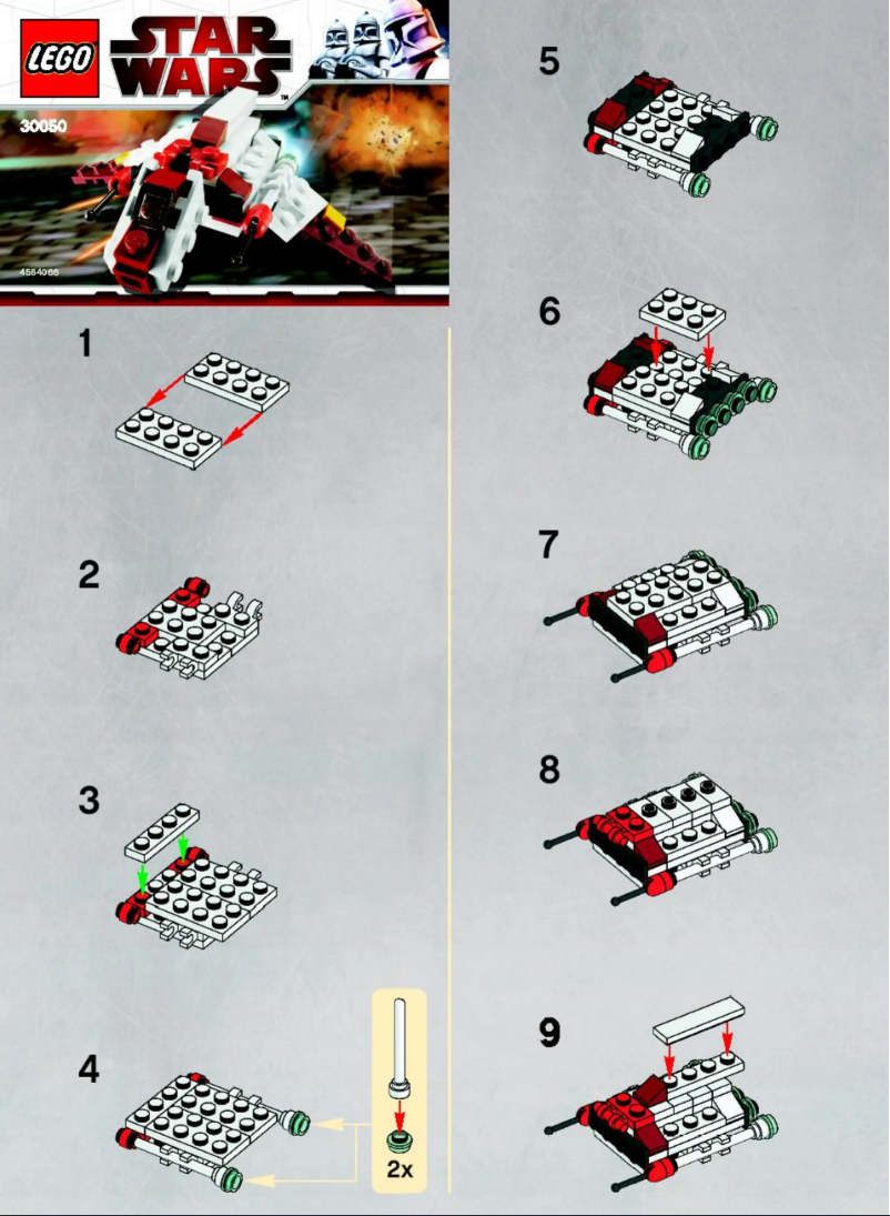 Page n°1 - Manuel utilisateur Lego Republic Attack Shuttle
