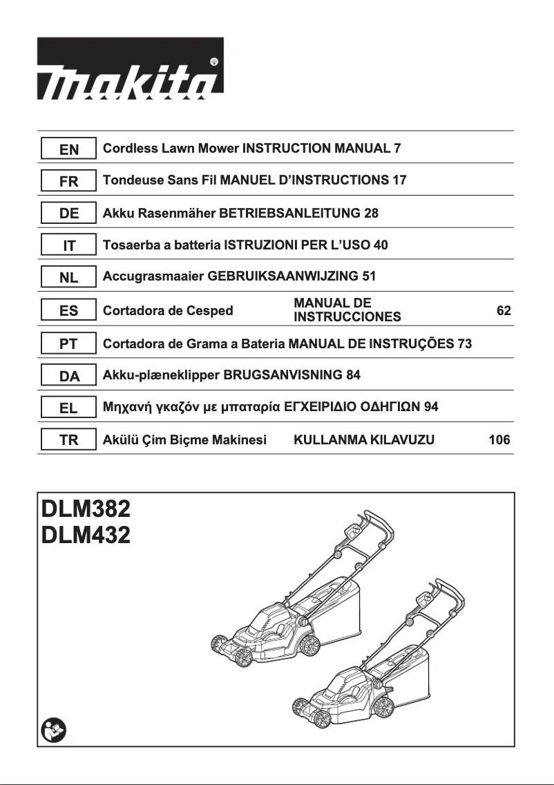 Page 1 de la notice Manuel utilisateur Makita DLM432CT2