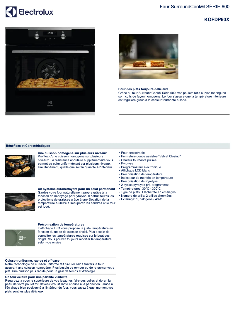 Image de la première page du manuel de l'appareil KOFDP60X