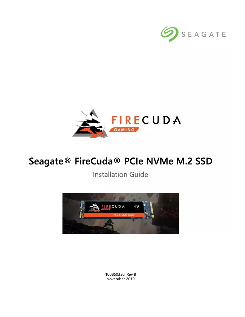Page n°1 - Guide d'installation Seagate FireCuda
