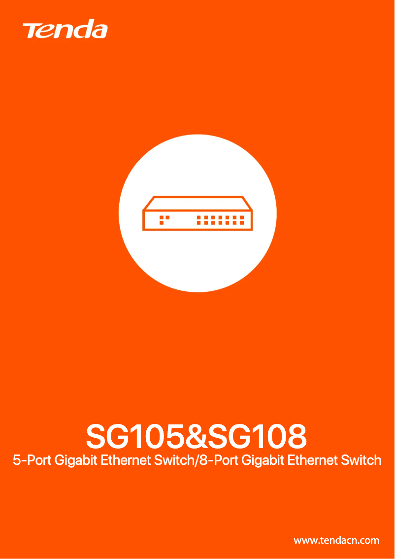 Page 1 de la notice Fiche technique Tenda SG108