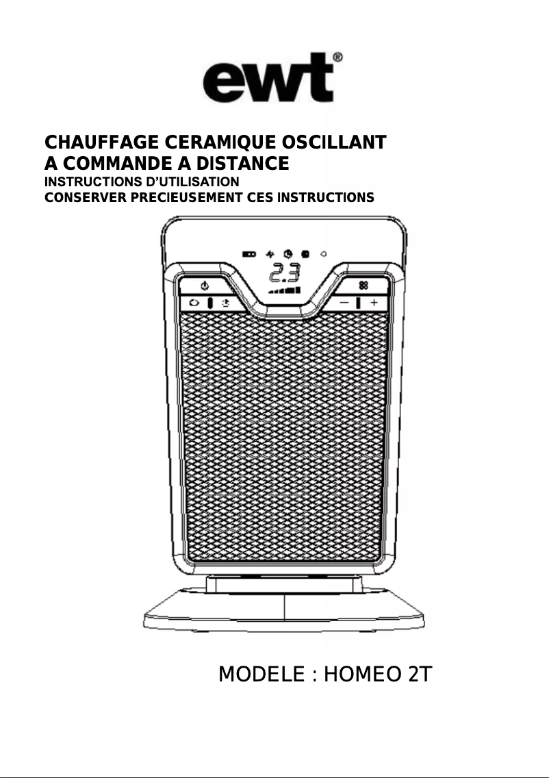 Page n°1 - Manuel utilisateur EWT HOMEO2T