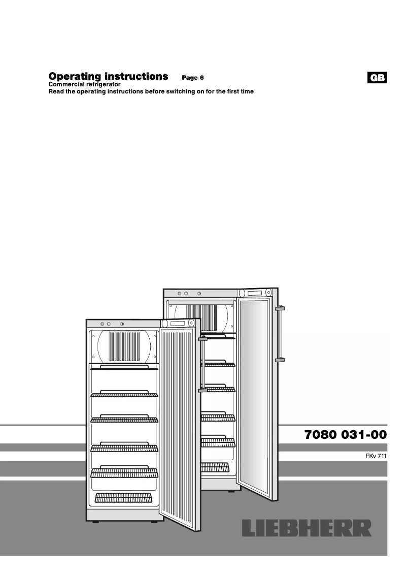 Page n°1 - Manuel utilisateur Liebherr FKvsl 3610 Premium
