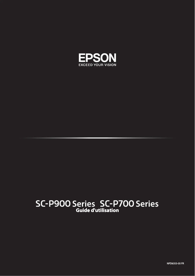 Page n°1 - Manuel utilisateur Epson SureColor SC-P900