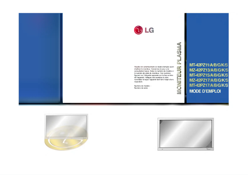 Image de la première page du manuel de l'appareil MZ-42PZ17