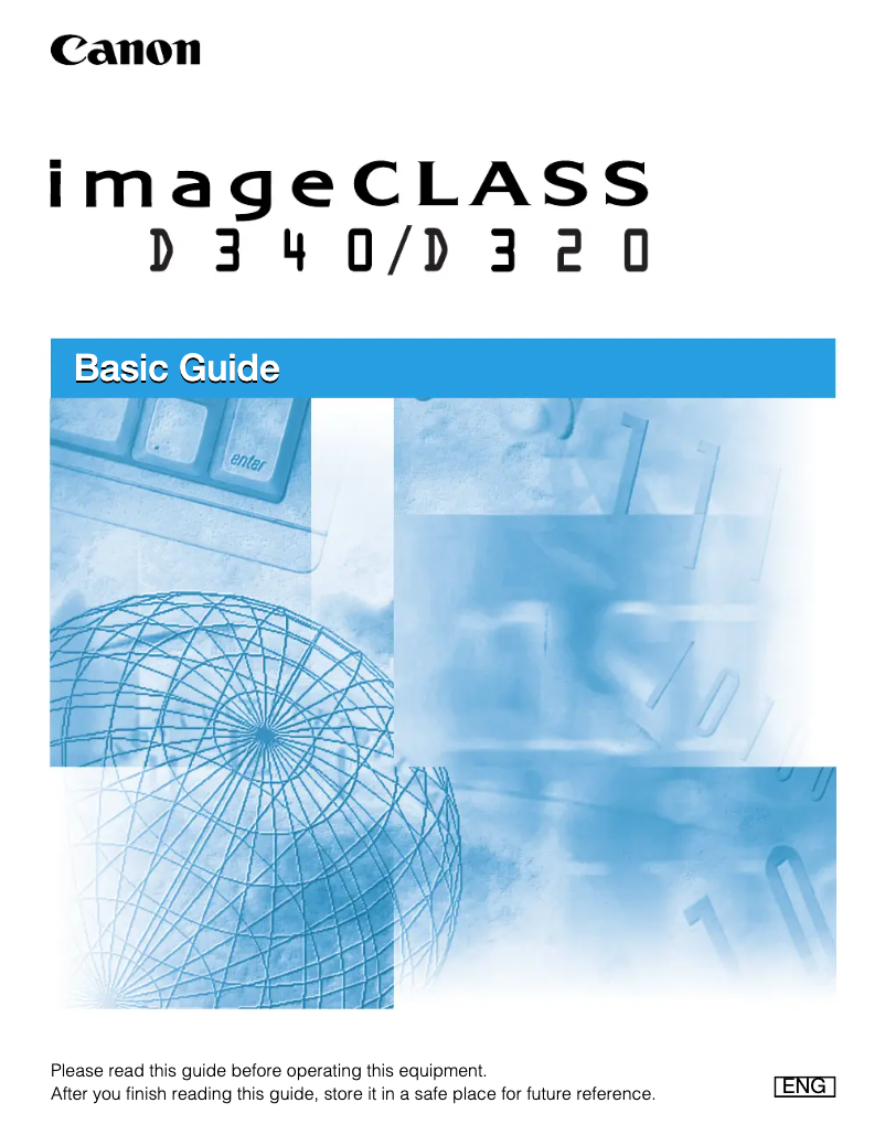 Page 1 de la notice Manuel utilisateur Canon PC PC-D320