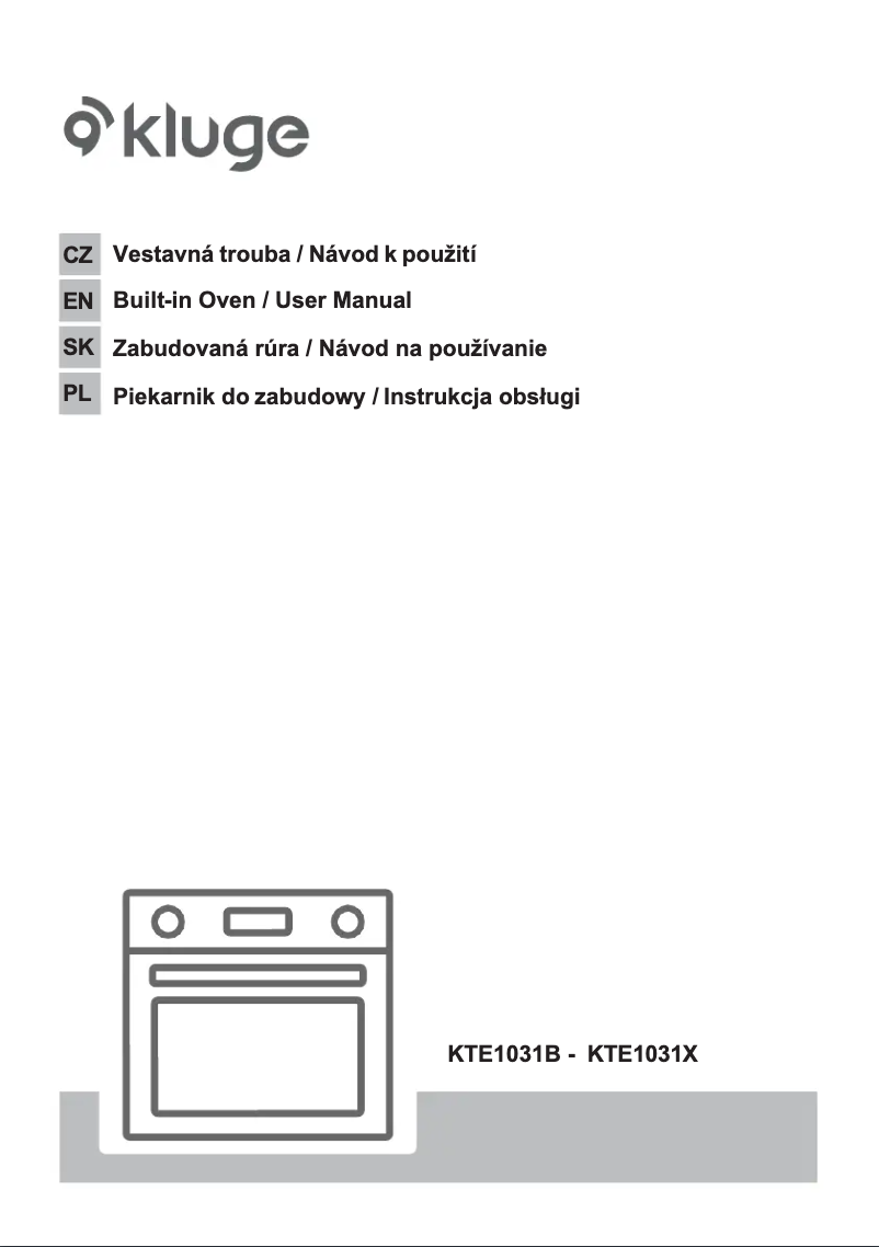 Page n°1 - Guide d'installation Kluge KTE1031X