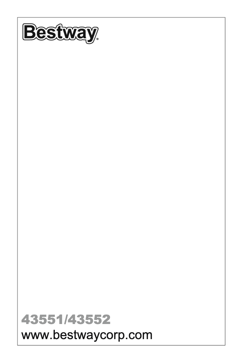 Page 1 de la notice Manuel utilisateur Bestway 43552