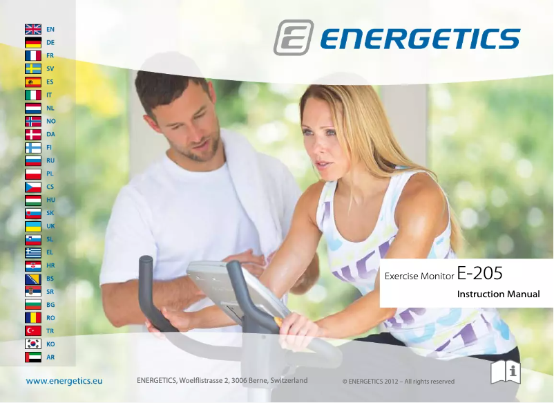 Page n°1 - Manuel utilisateur Energetics Exercise Monitor E-205