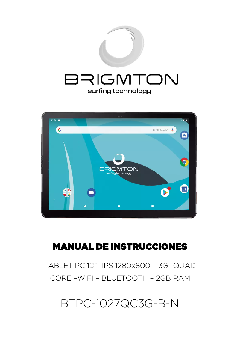 Page 1 de la notice Manuel utilisateur Brigmton BTPC-1027QC3G-N
