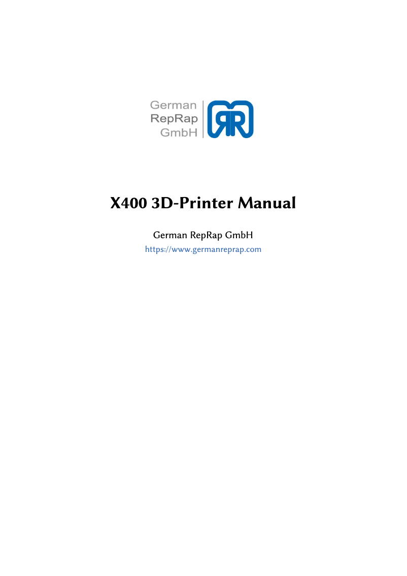 Image de la première page du manuel de l'appareil X400