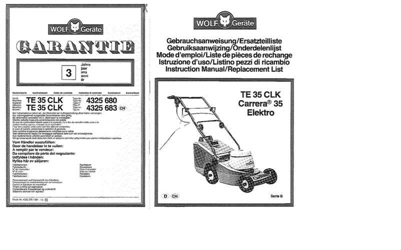 Image de la première page du manuel de l'appareil TE 35 CLK