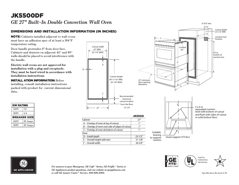 Image de la première page du manuel de l'appareil JK5500DFBB