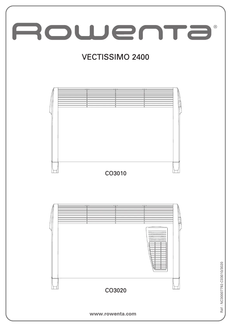Page 1 de la notice Manuel utilisateur Rowenta CO3010