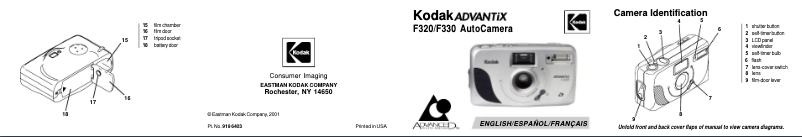 Image de la première page du manuel de l'appareil Advantix F320