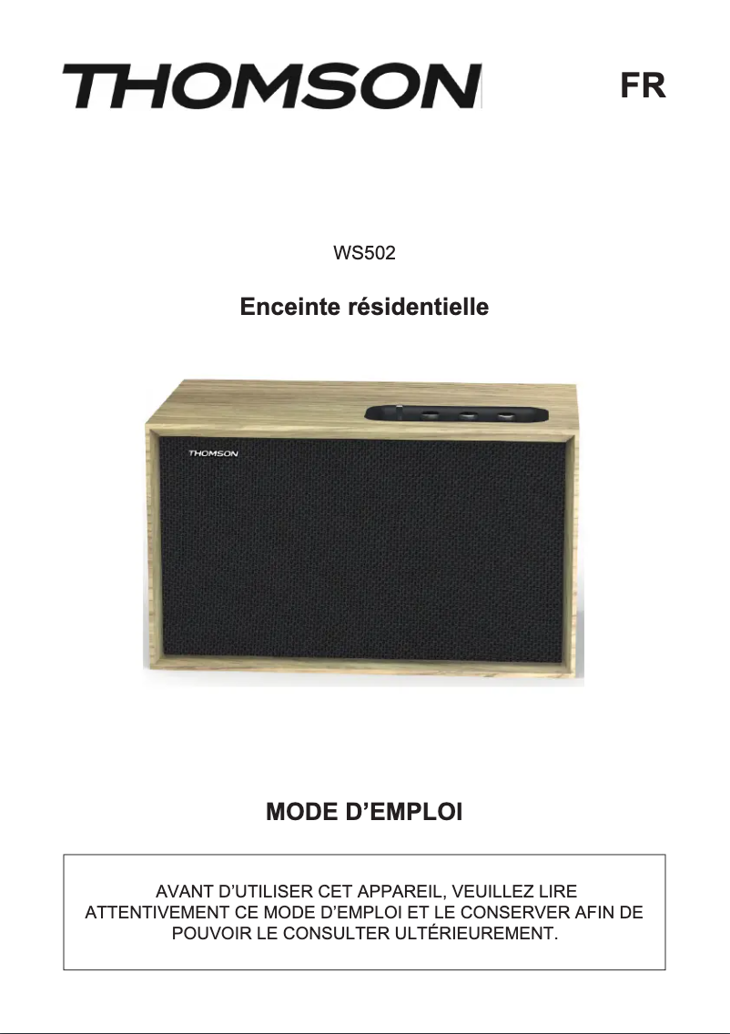 Image de la première page du manuel de l'appareil WS502