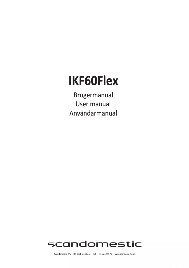 Page n°1 - Manuel utilisateur Scandomestic IKF60Flex