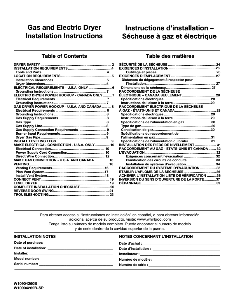 Page 1 de la notice Manuel utilisateur Maytag MEDB765FW0
