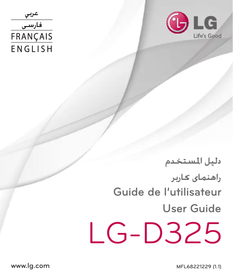 Page 1 de la notice Manuel utilisateur LG LG-D325