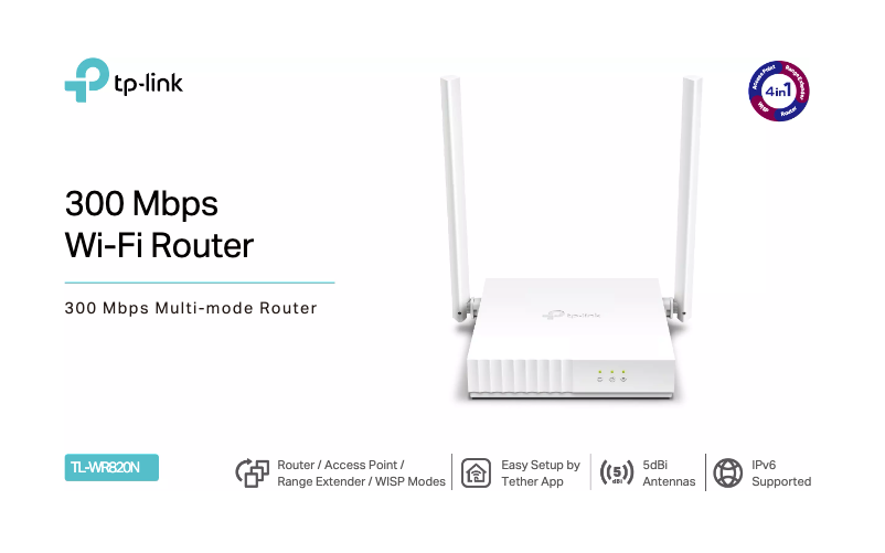 Page 1 de la notice Fiche technique TP-Link TL-WR820N
