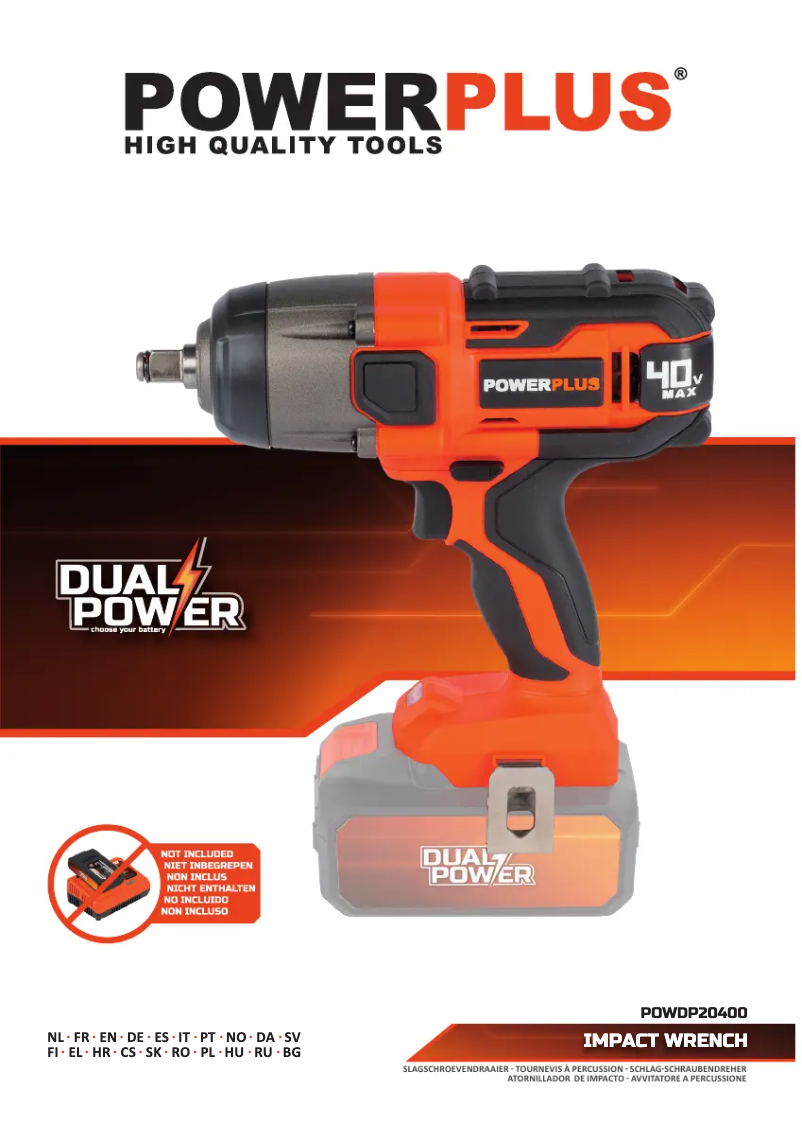 Page 1 de la notice Manuel utilisateur PowerPlus POWDP20400