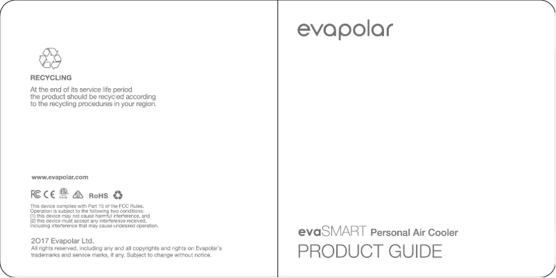 Page n°1 - Manuel utilisateur Evapolar EV-3000