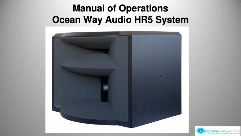 Image de la première page du manuel de l'appareil HR5