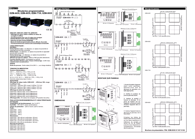 Imagen de la primera página del manual del dispositivo EZM-4435