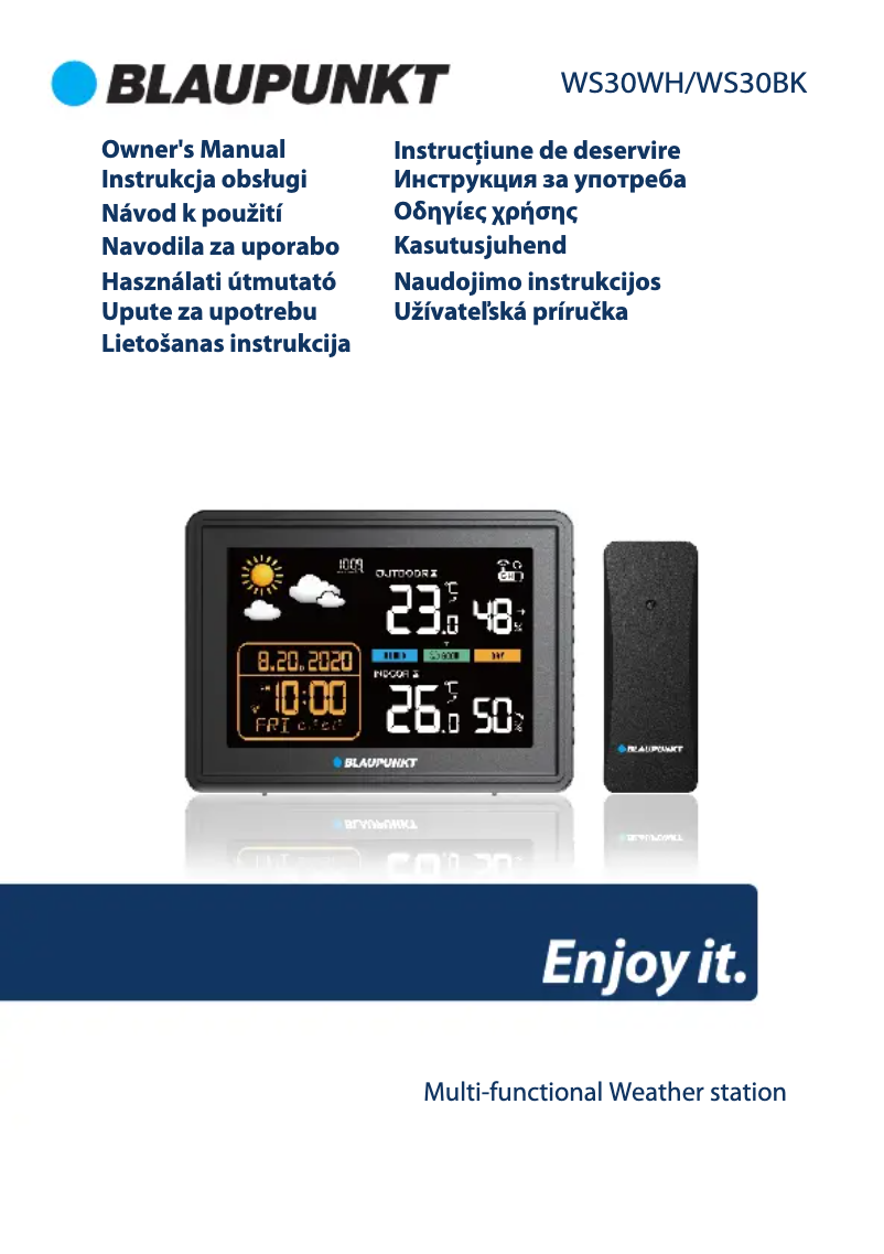 Page n°1 - Manuel utilisateur Blaupunkt WS30WH