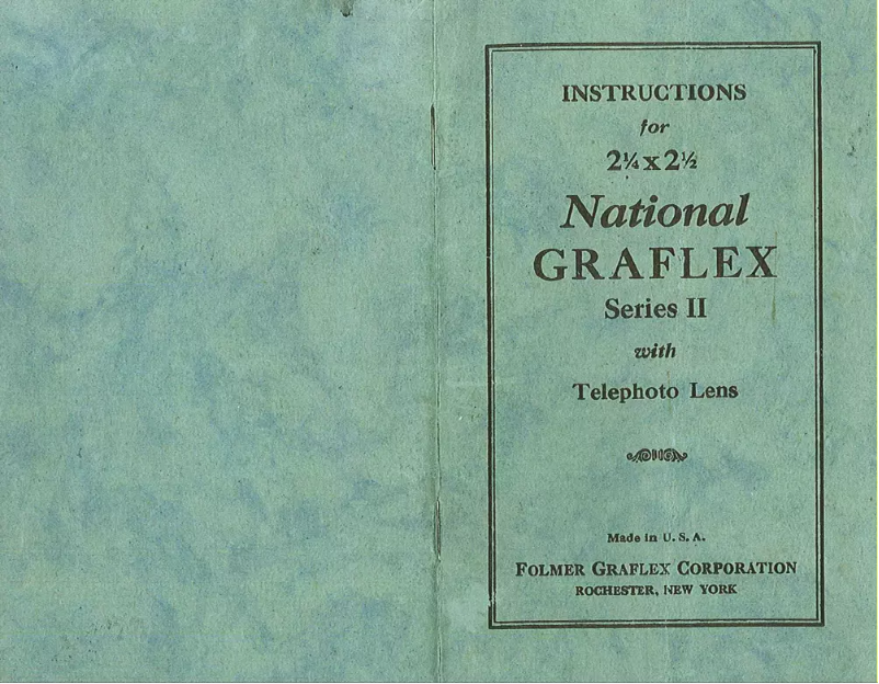 Page 1 de la notice Manuel utilisateur Graflex National Series II