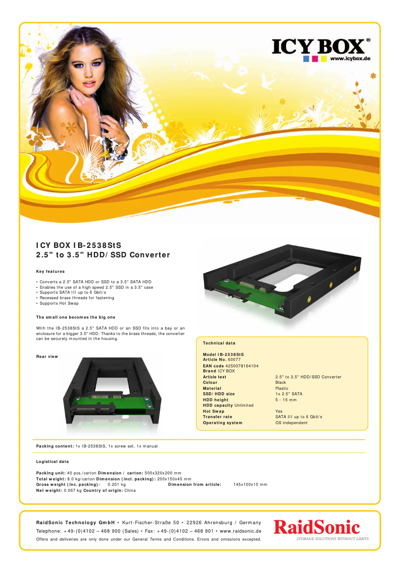 Image de la première page du manuel de l'appareil IB-2538STS