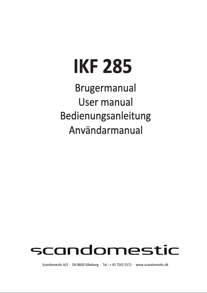 Page 1 of the manual User Manual Scandomestic IKF 285