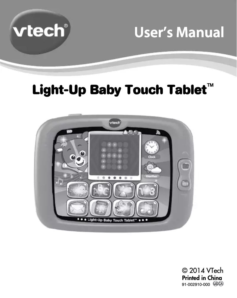 Página 1 del manual Manual de usuario Vtech Light-Up Baby Touch Tablet