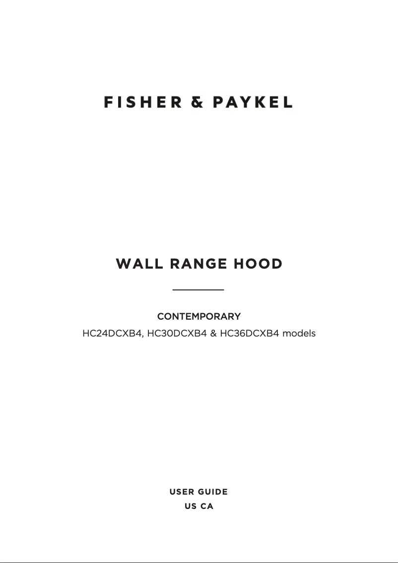 Page 1 de la notice Manuel utilisateur Fisher & Paykel HC36DCXB4